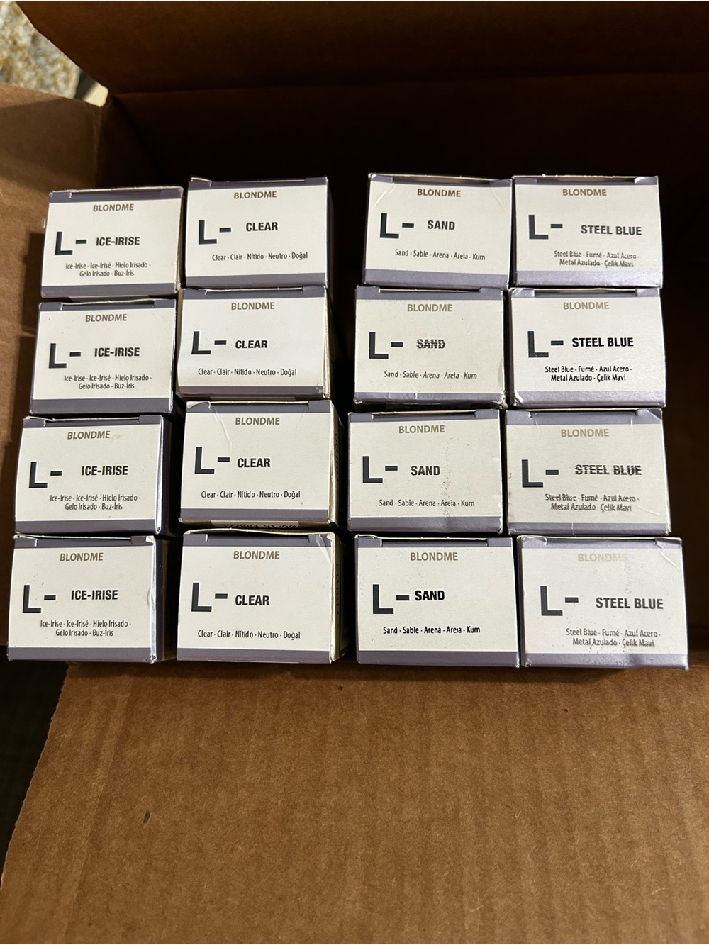 BLONDME Lifting Series Hair Color Boxes - Ice-Irise, Clear, Sand, Steel Blue